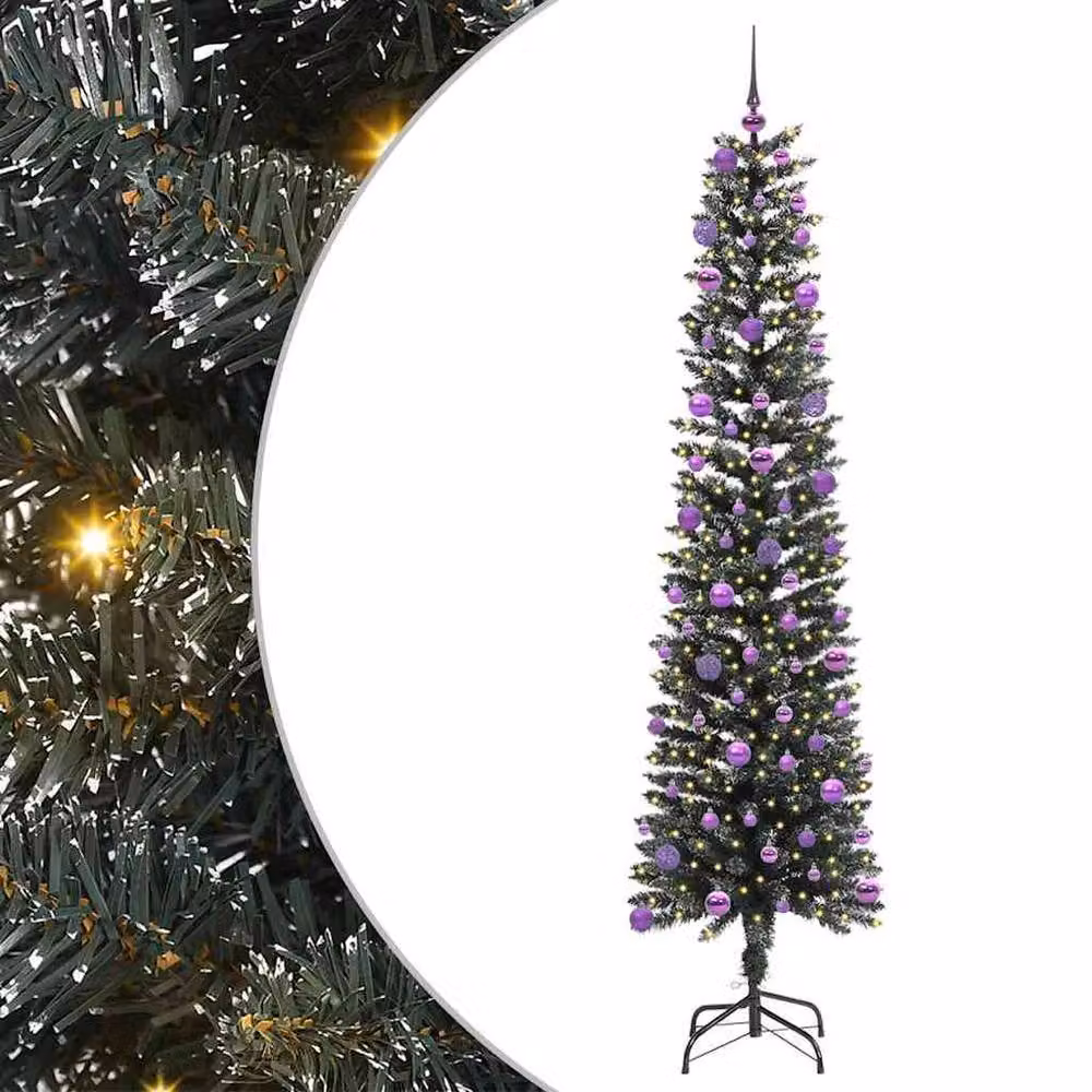 Berkfield Home Elegant Green Artificial Christmas Tree with 300 LEDs, W/D/H: 58 x 58 x 210 cm – 3