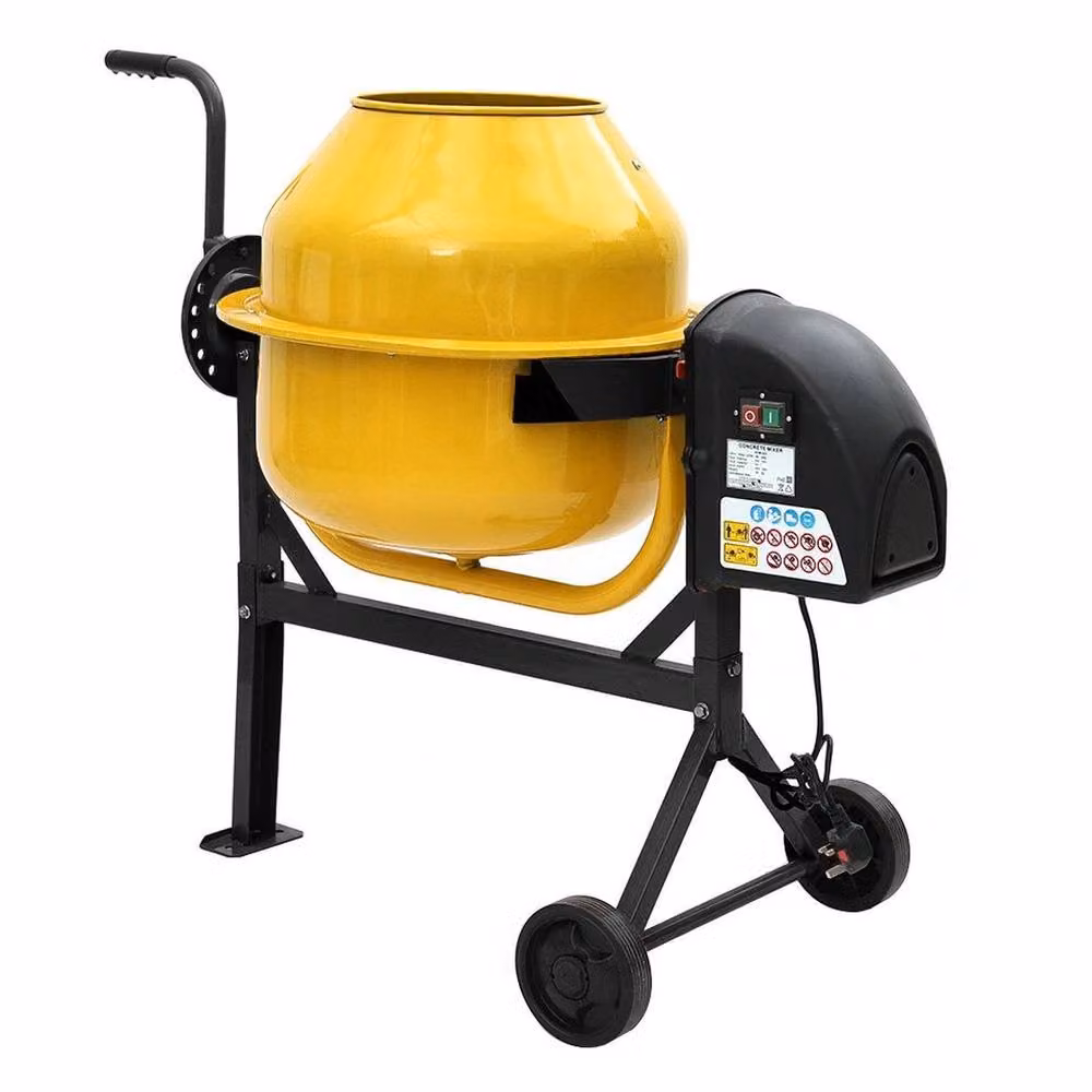FLAVORA 140L 550W Electric Cement Mixer in Yellow, W/D/H: 1000 x 52 x 52 cm – 2