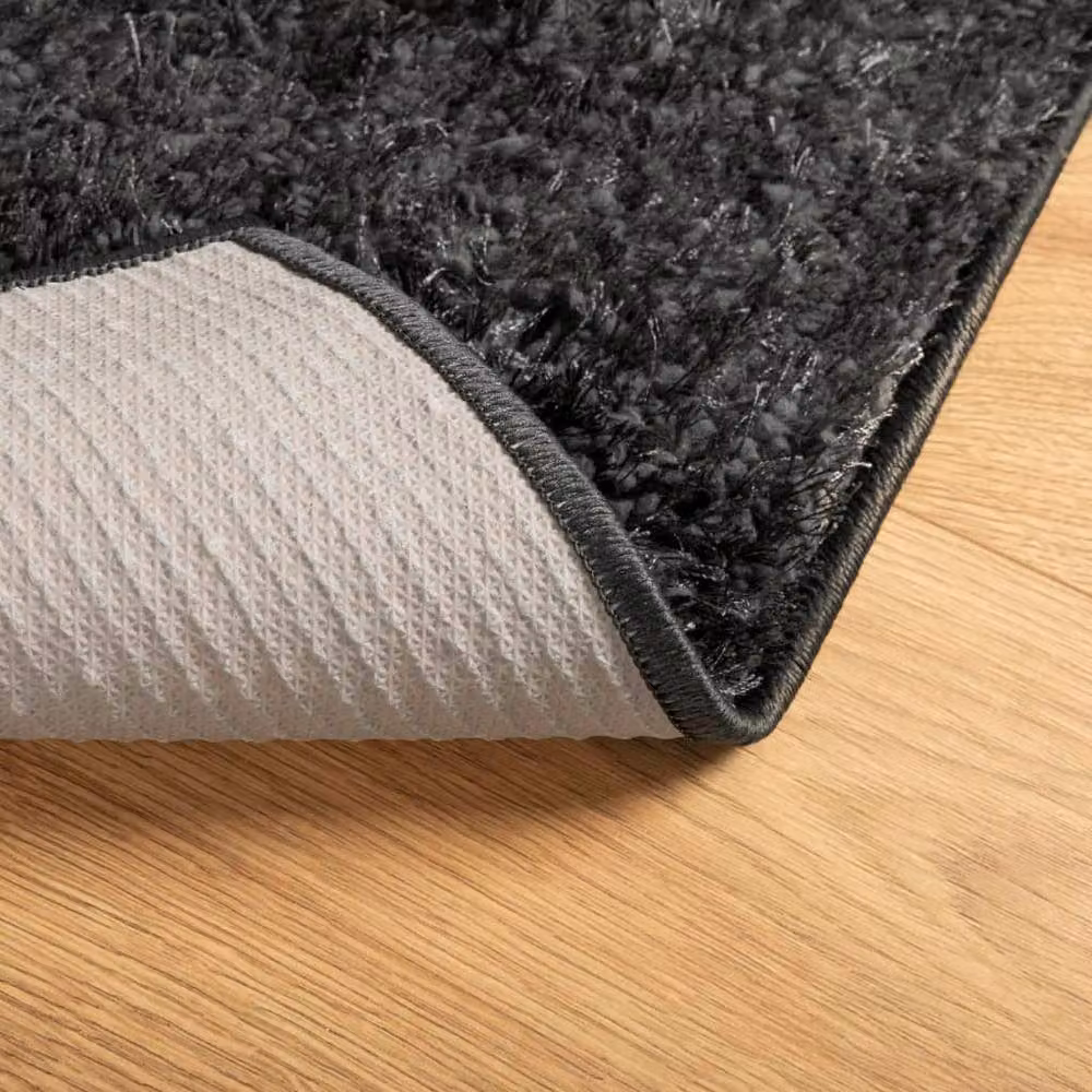 Berkfield Home ISTAN High Pile Shiny Look Rug in Anthracite, W/D: 100 x 200 cm – 3