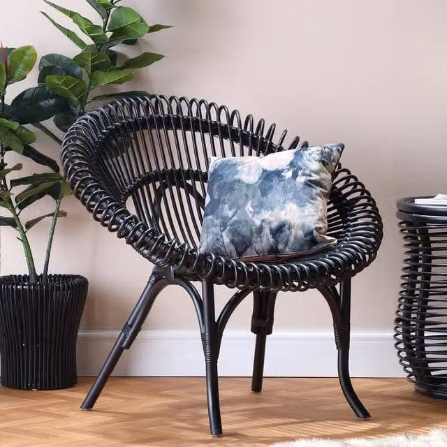Desser Shanghai Rattan Chair in Black