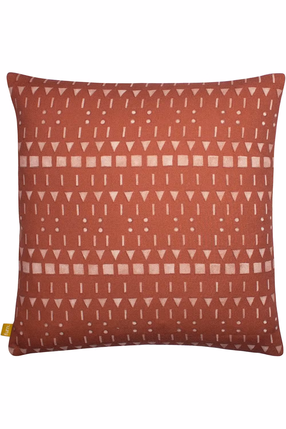 Furn Pacha Graphic Square Cushion in Terracotta and Multicolour, W/D/H: 43 x 43 x 43 cm – 2