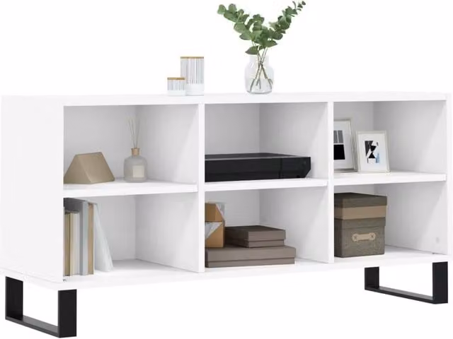 Berkfield Home Modern White TV Cabinet, W/D/H: 103.5 x 30 x 50 cm – 1