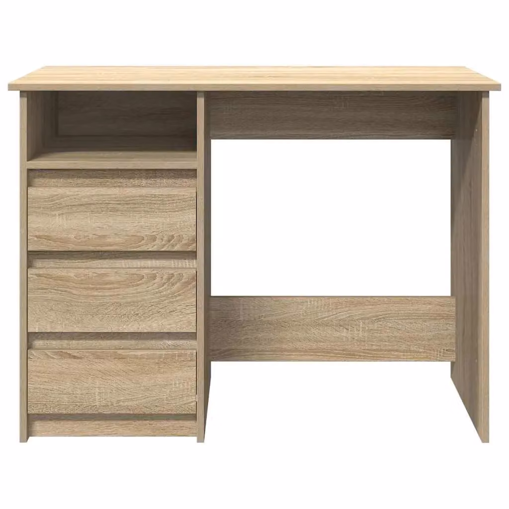 Berkfield Sonoma Oak Writing Desk in Brown, W/D/H: 102 x 50 x 75 cm – 3