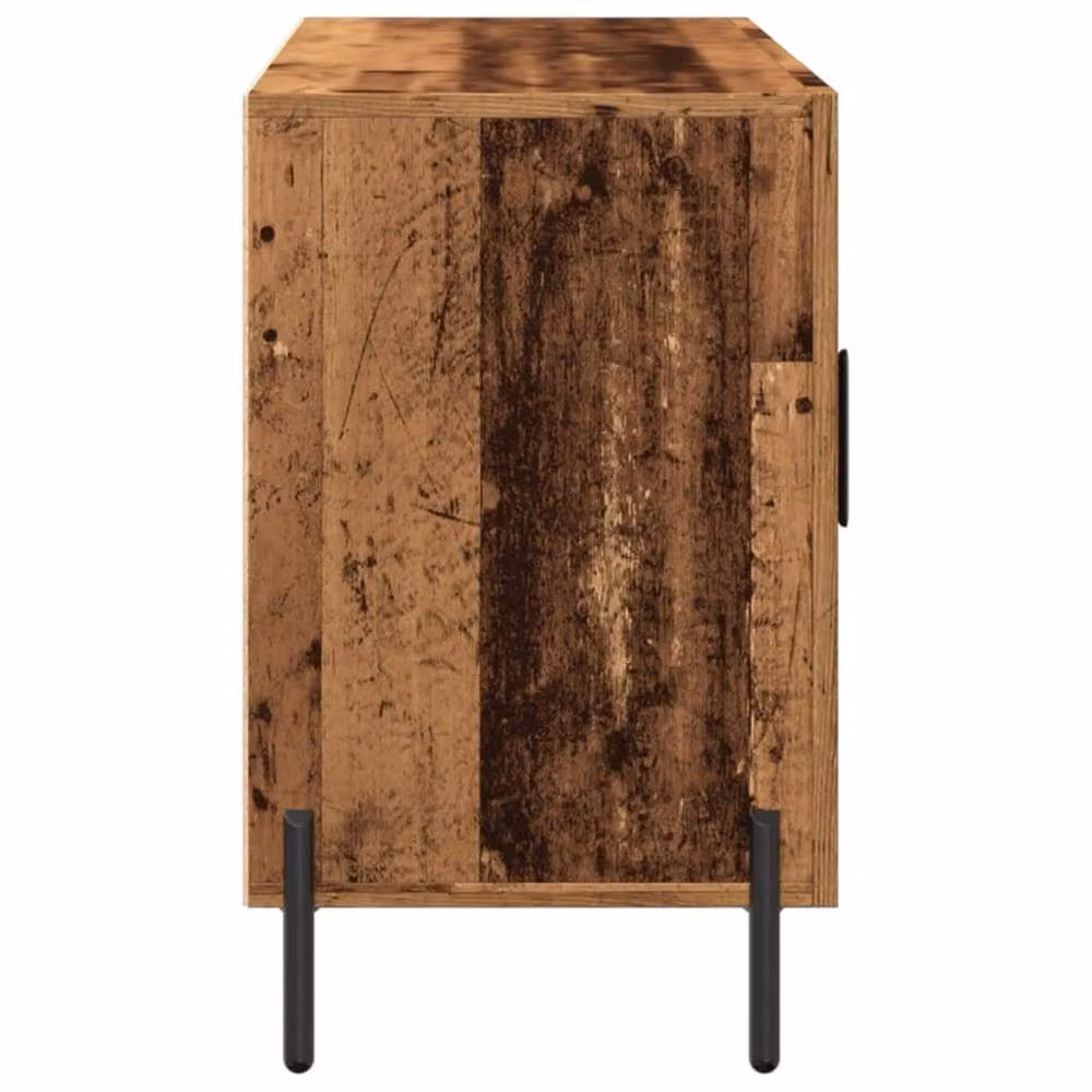 Berkfield Home Rustic Old Wood Sideboard in Brown, W/D/H: 100 x 36 x 60 cm – 4