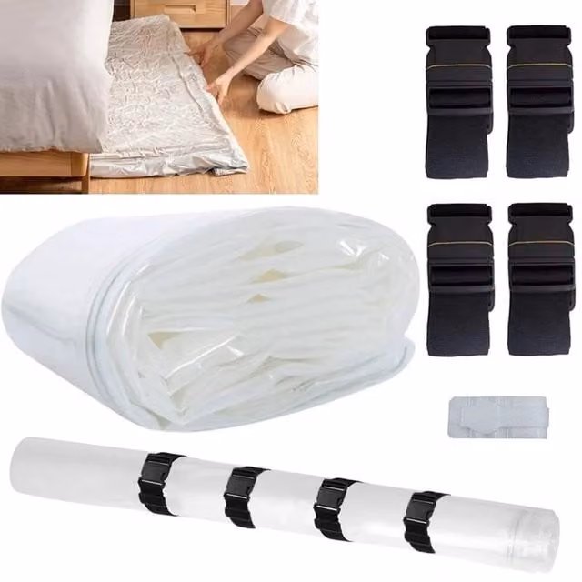 SPETLEK Large Transparent Vacuum Mattress Storage Bag