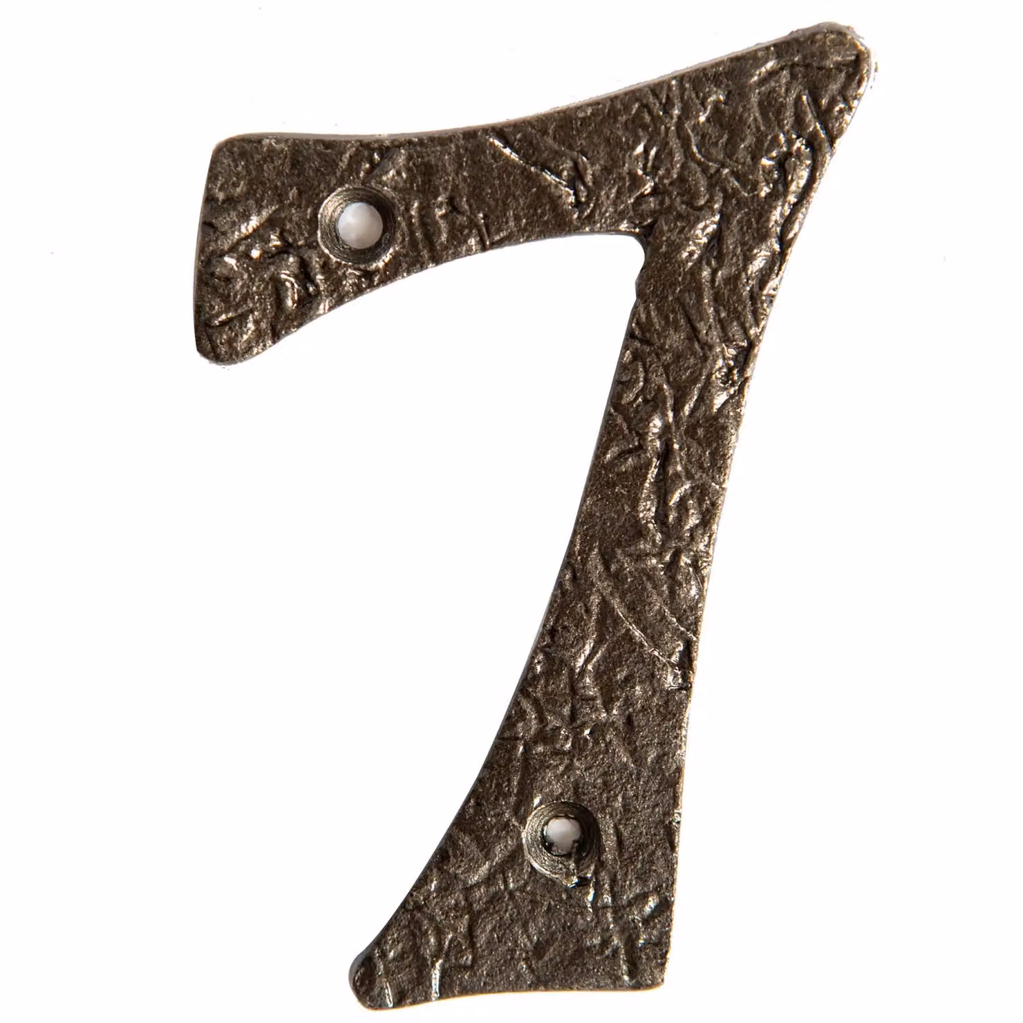 Hammer and Tongs Rustic Iron Number 7 Wall Numeral, Grey, Pack of 2, Height: 9 cm – 3