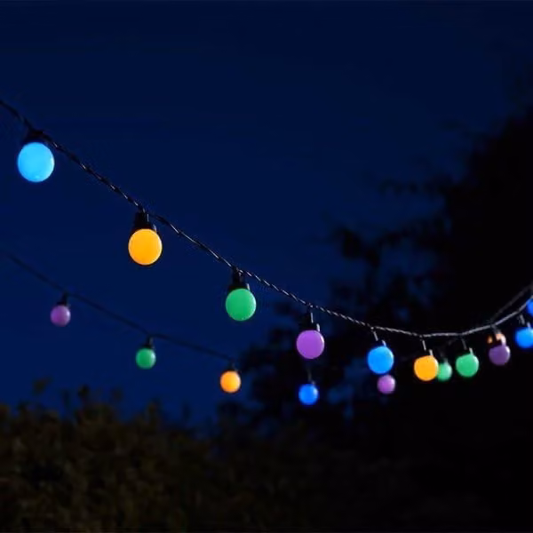 Marco Paul Multicoloured Solar Powered LED Sphere Festoon String Lights