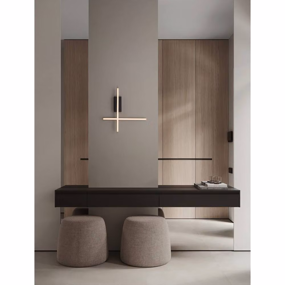 Netlighting Quam Wall Lamp in Black and Gold, Dimmable LED 14W, 633lm, 3200K Warm White – 2