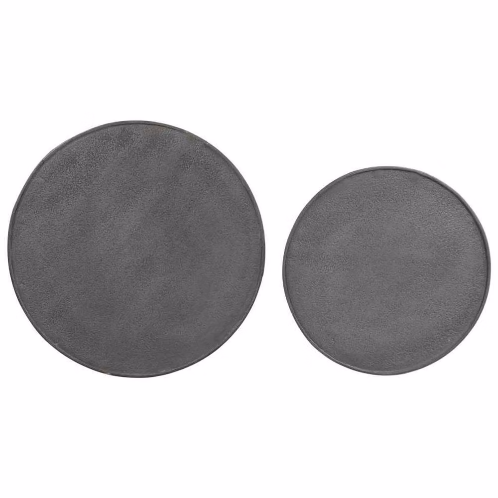 Berkfield Home Set of 2 Black Round Nested Coffee Tables in Matt Engineered Wood – 3
