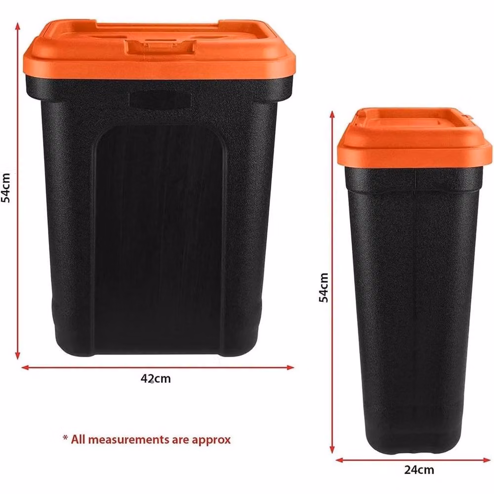 FLAVORA Orange Pet Dry Food Storage Container for Dogs and Cats, Black, W: 100 cm, D: 15 cm, H: 15 cm – 2