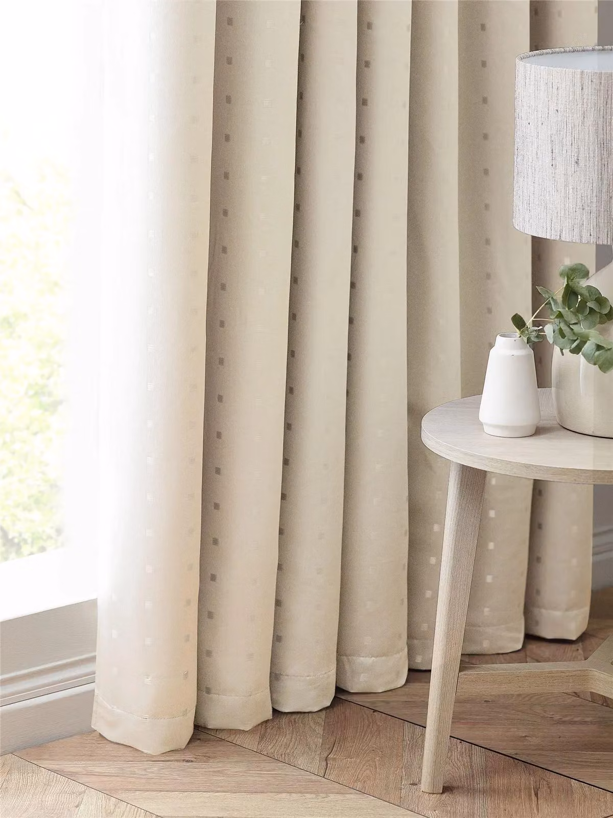 Terrys Luxury Living Beige Semi-Transparent Pencil Pleat Curtains, Width: 117 cm, Drop: 229 cm – 2