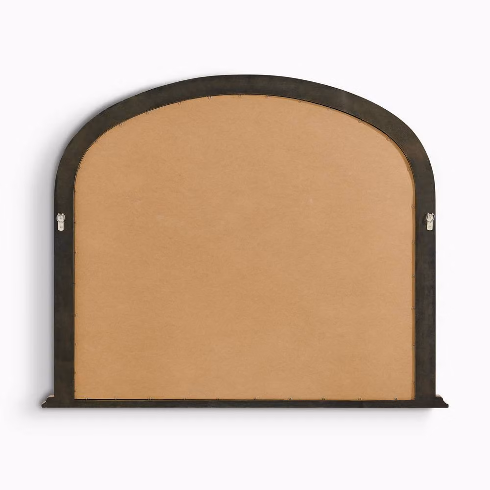 FurnitureboxUK Cecily Gold Wood Large Arch Overmantle Hanging Mirror W: 110 cm, H: 90 cm – 2