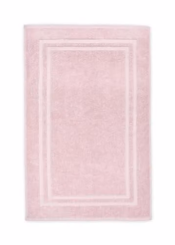 Velosso Cotton Striped Bath Mat, Blush Pink, W: 80 cm, D: 50 cm – 1