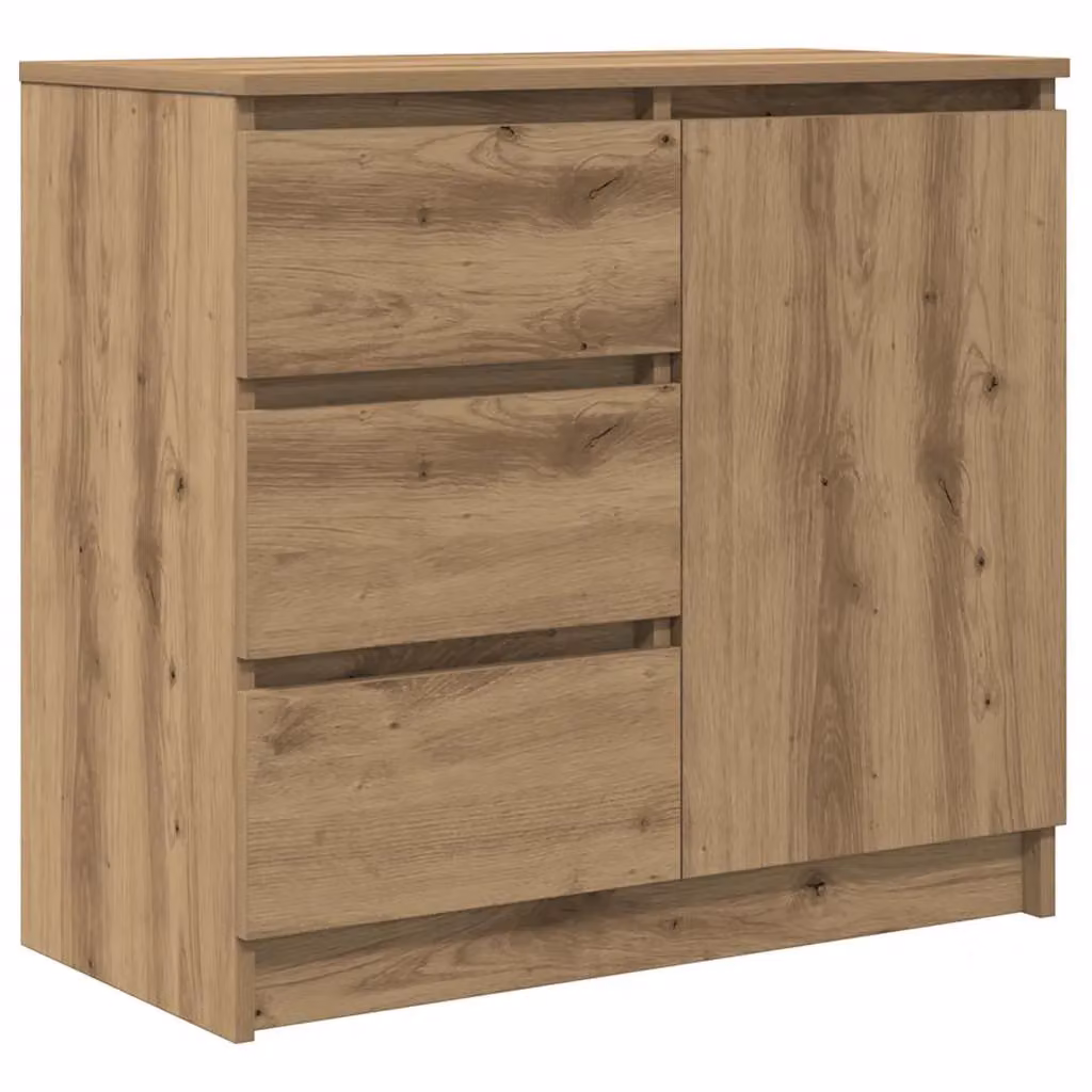 Berkfield Home Artisan Oak Sideboard with Drawer in Brown, W: 71 cm, D: 35 cm, H: 65 cm – 2