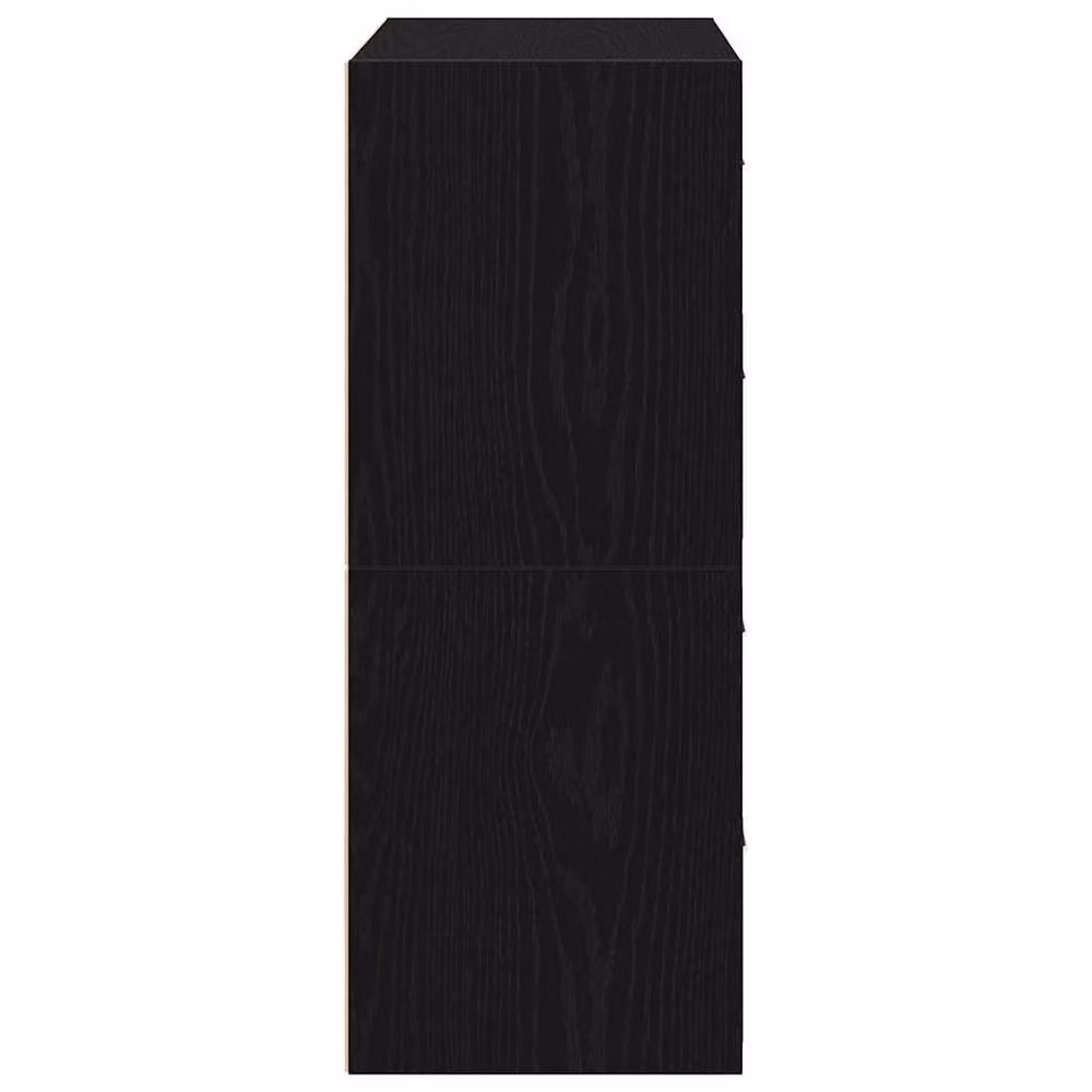 Berkfield Home Set of 2 Durable Black Oak Cabinets with 2 Drawers, W: 60 cm, D: 31 cm, H: 40 cm – 2