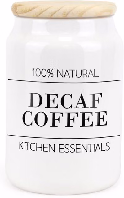 Purely Home Minimalist Essentials Ceramic Coffee Storage Canister in White or Black
