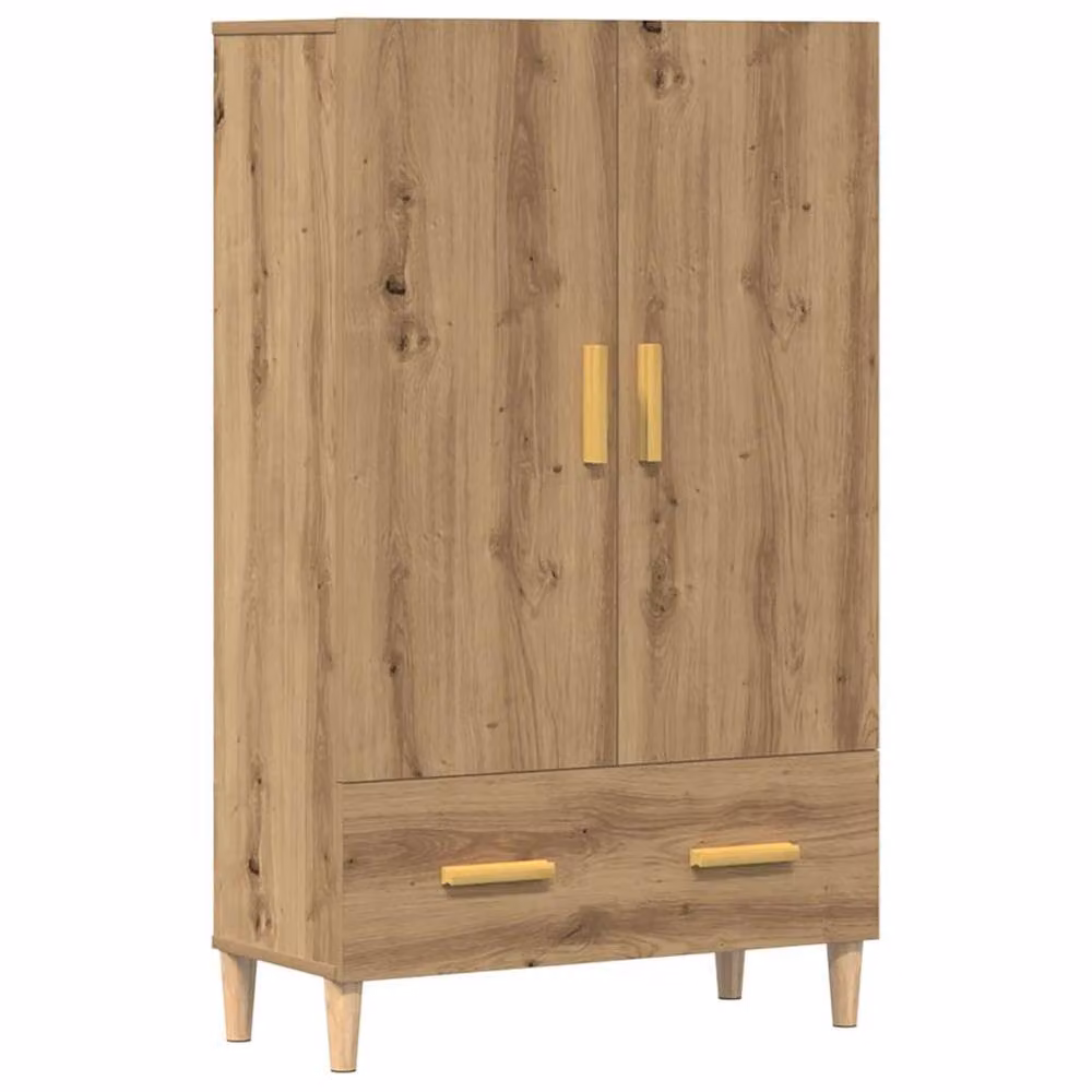 Berkfield Home Artisan Oak Highboard in Brown, W/D/H: 70 x 31 x 115 cm – 2