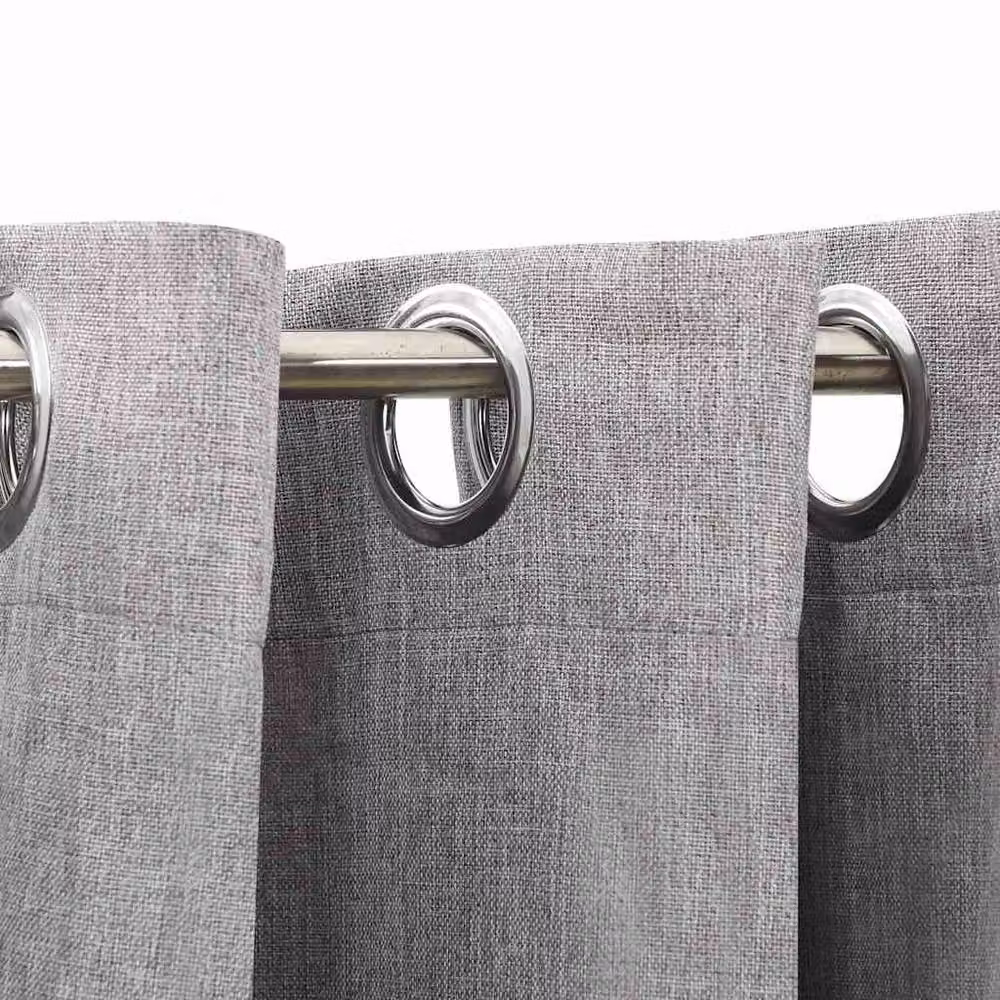 Berkfield Home Linen-Look Blackout Curtains with Eyelets, 2 Pack, Grey, W: 140 cm, H: 225 cm – 3