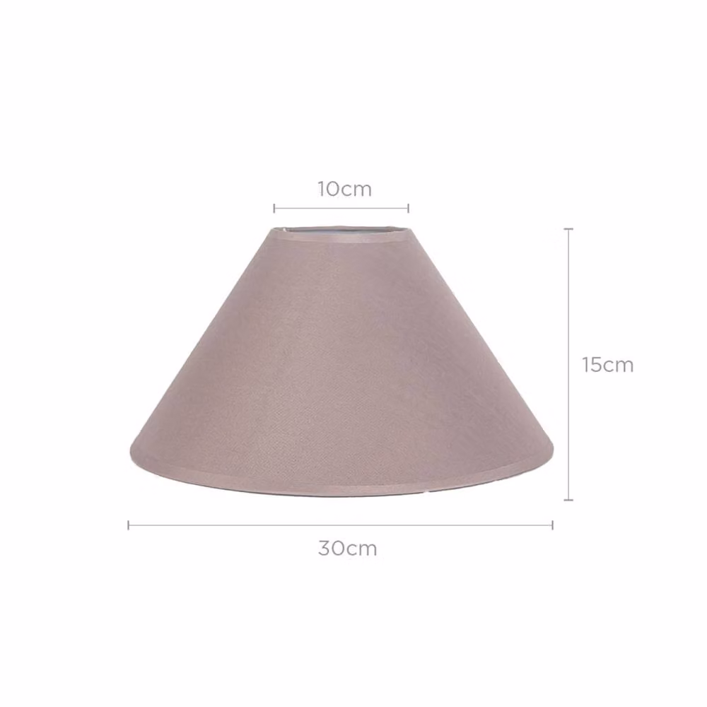 Voltico Two Pack Classic Cone Coolie Lamp Shades in Brown, Diameter: 30.48 cm – 2