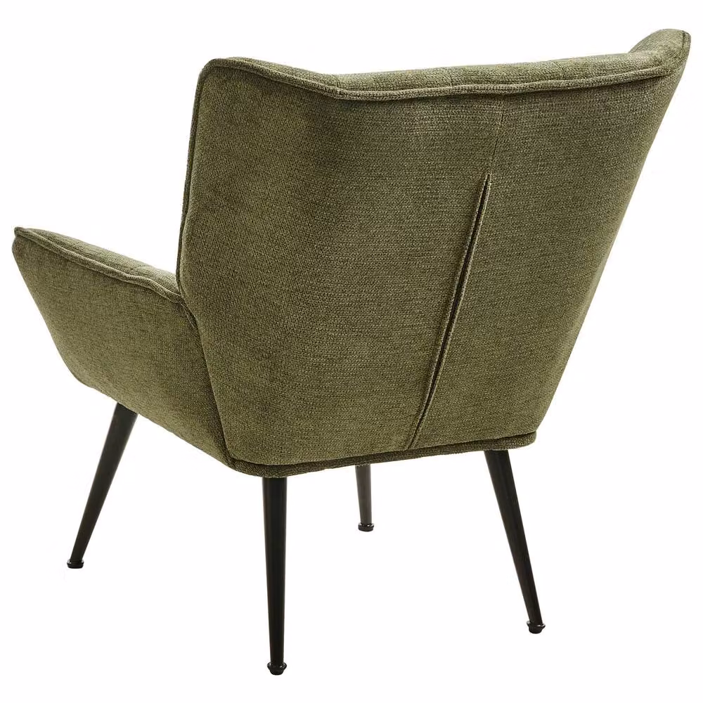 Wyld and Coco Green Tub Armchair with Black Metal Legs – 4