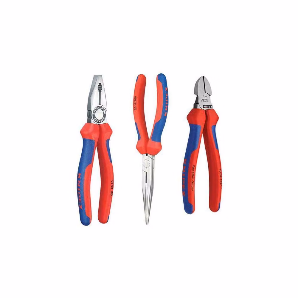 Knipex 3 Piece Assembly Pack Steel Plier Set in Red – 2