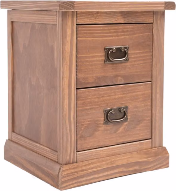 Cabinet Bits Tirolo 2 Drawer Bedside Cabinet in Brown – 1