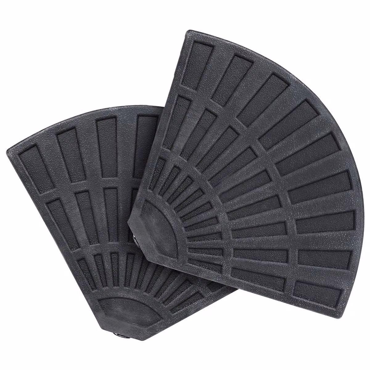 Charles Bentley Black 2-Segment Concrete Parasol Base Weights for Banana Hanging Cantilever Umbrellas – 2