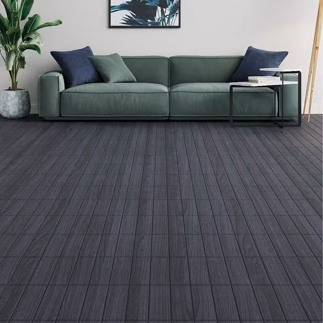 Komore WPC Interlocking Deck Tiles in Blue Grey