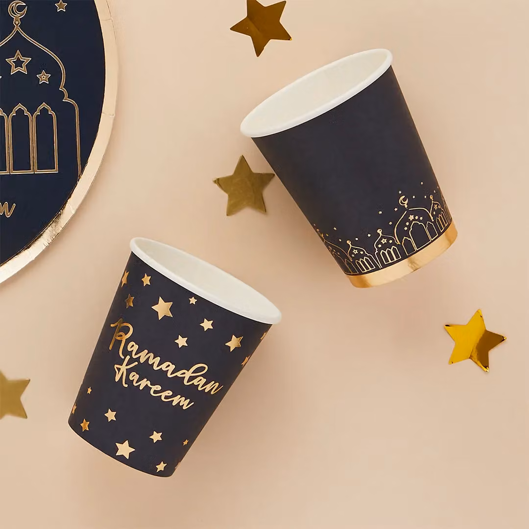 Club Green Ramadan Paper Cups, Pack of 8, Multicolour – 2