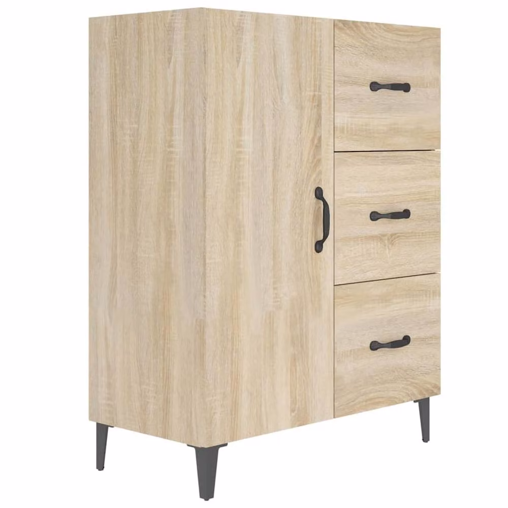 Berkfield Home Sonoma Oak Sideboard in Light Brown, W/D/H: 69.5 x 34 x 90 cm – 2