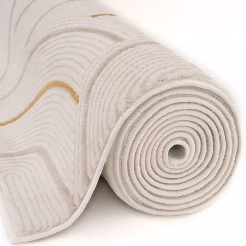 THE RUGS Carmel Modern Gold Arch Design Area Rug, W: 160 cm, L: 230 cm – 2
