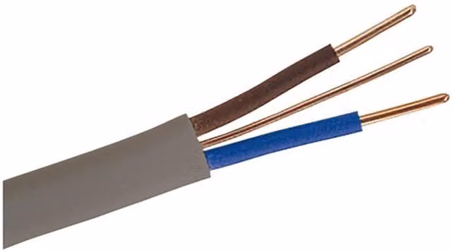 Dencon 6422Y Twin and Earth Cable, 1.5mm2, 50m, Grey