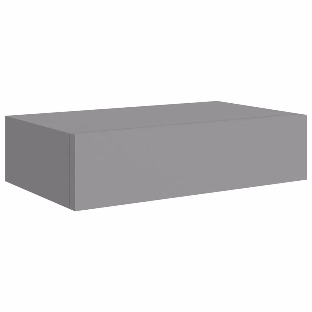 Berkfield Home Wall-mounted Drawer Shelf in Grey, W: 40 cm, D: 23.5 cm, H: 10 cm – 2