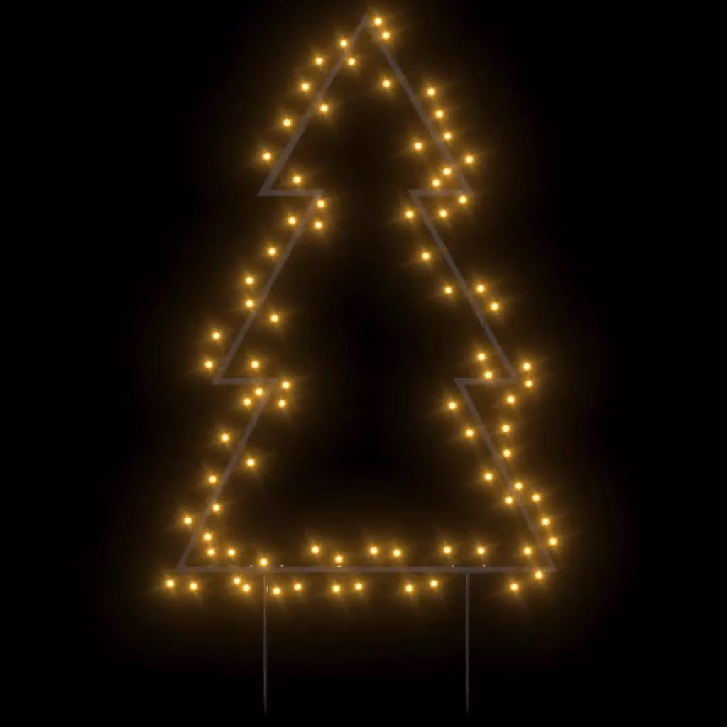 Berkfield Home Christmas Tree Light Decoration with Spikes, 80 LEDs, Black, Height: 60 cm – 2