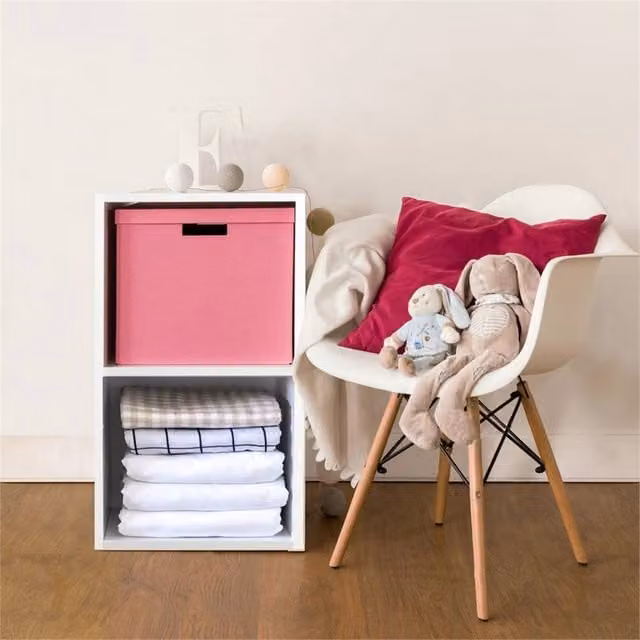 EONLION 2 Tier Display Shelving Unit in White, W/D/H: 100 x 32 x 54 cm – 1