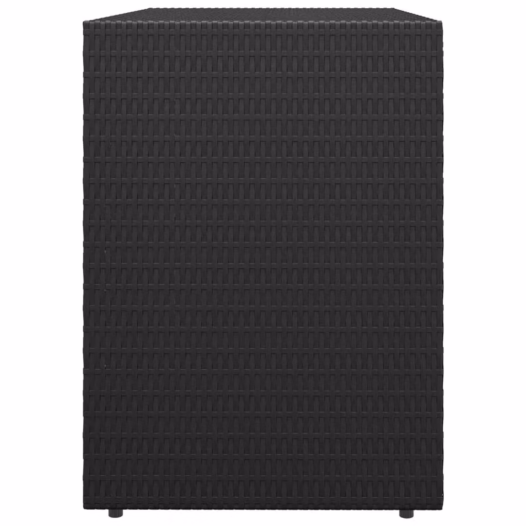 Berkfield Home Black Poly Rattan Garden Storage Cabinet W/D/H: 100 x 55.5 x 80 cm – 3