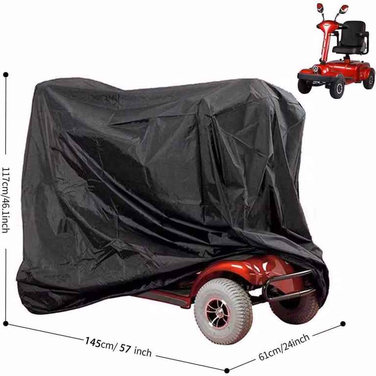 NESTLUNE Waterproof Outdoor Garden Furniture Cover in Black, W/D/H: 145 x 61 x 117 cm
