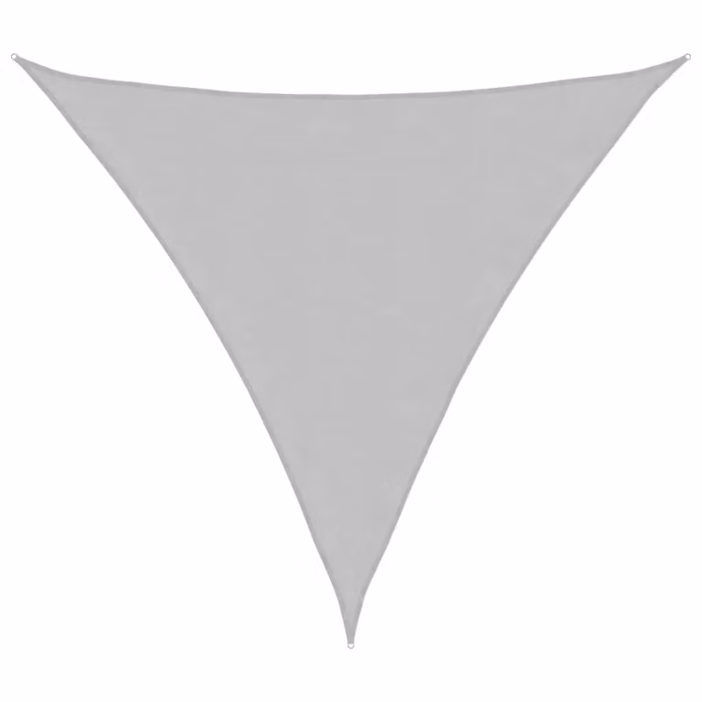 Berkfield Home Square Sun Shade Sail in Light Grey, 100% Polyester Oxford, W x D: 4.5 x 4.5 m