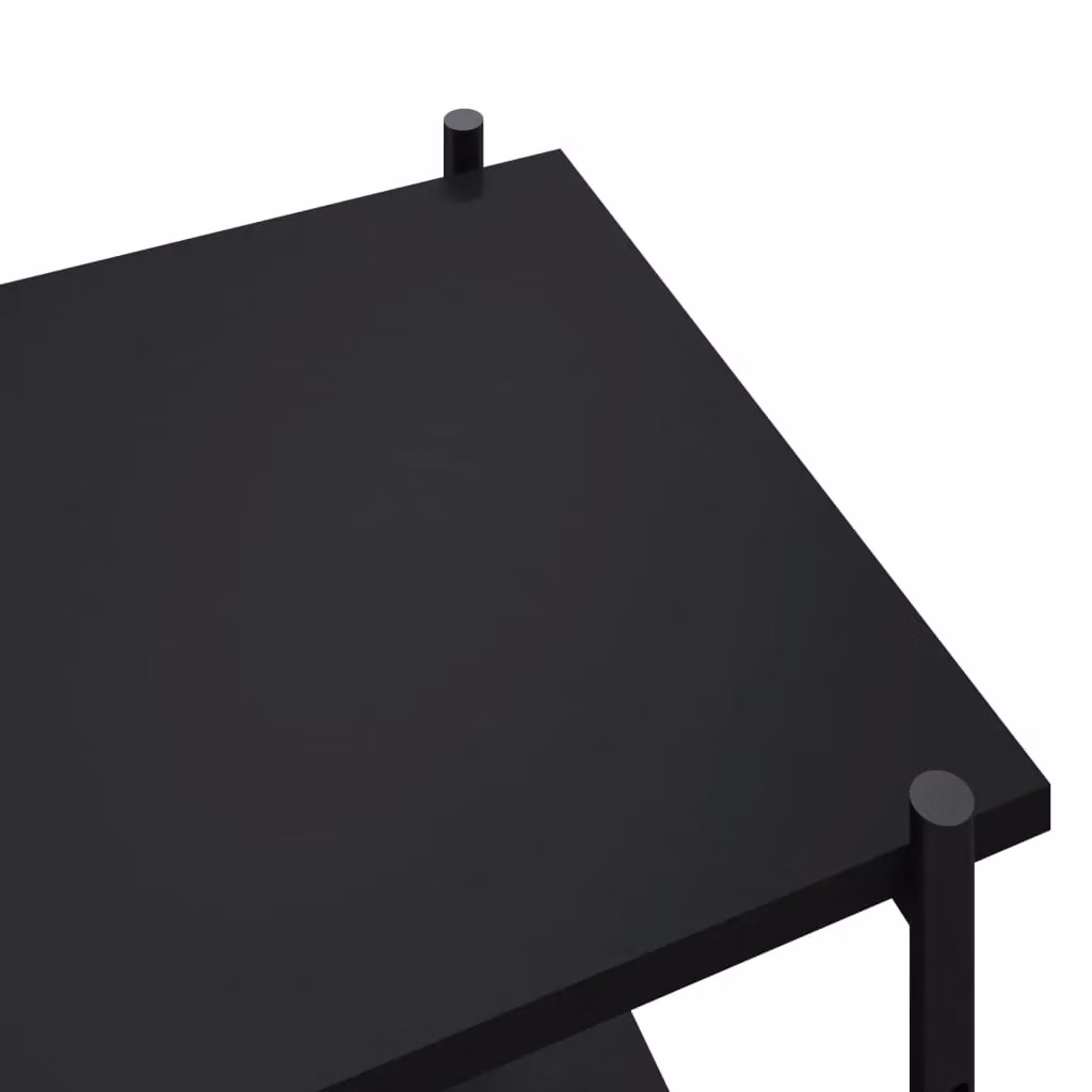 Berkfield Home 4-Tier Freestanding Shelving Unit in Black, W/D/H: 80 x 40 x 130 cm – 3