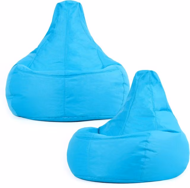 ICON Set of 2 Indoor and Outdoor Recliner Bean Bags in Aqua Blue and Turquoise