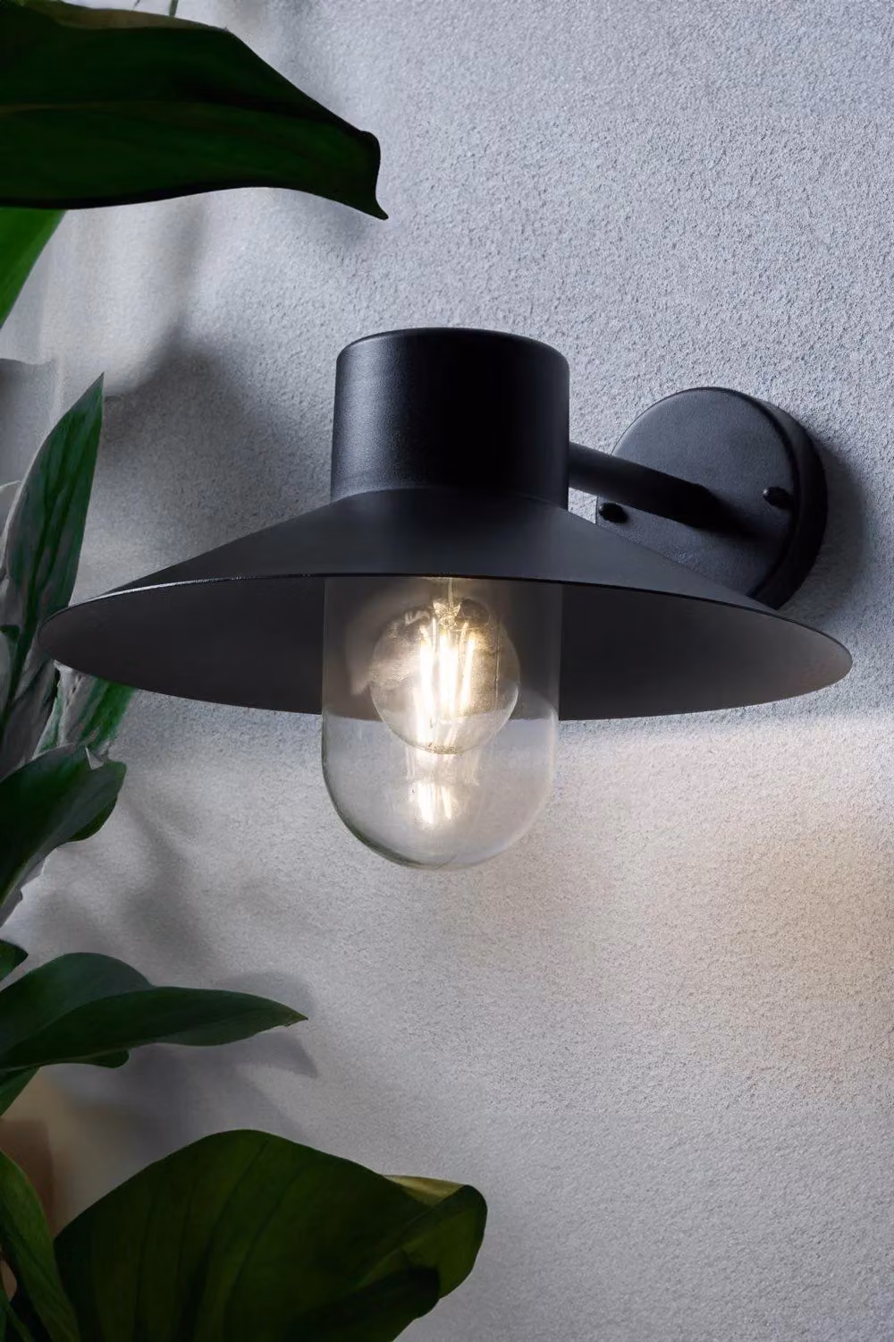 BHS Lighting Heston Black Industrial Metal Outdoor Wall Lantern for Garden – 3