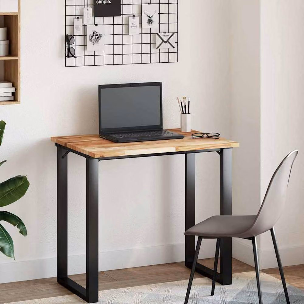 Berkfield Home Rectangular Table Top in Brown Solid Acacia Wood, W: 100 cm, D: 60 cm, H: 2 cm – 2