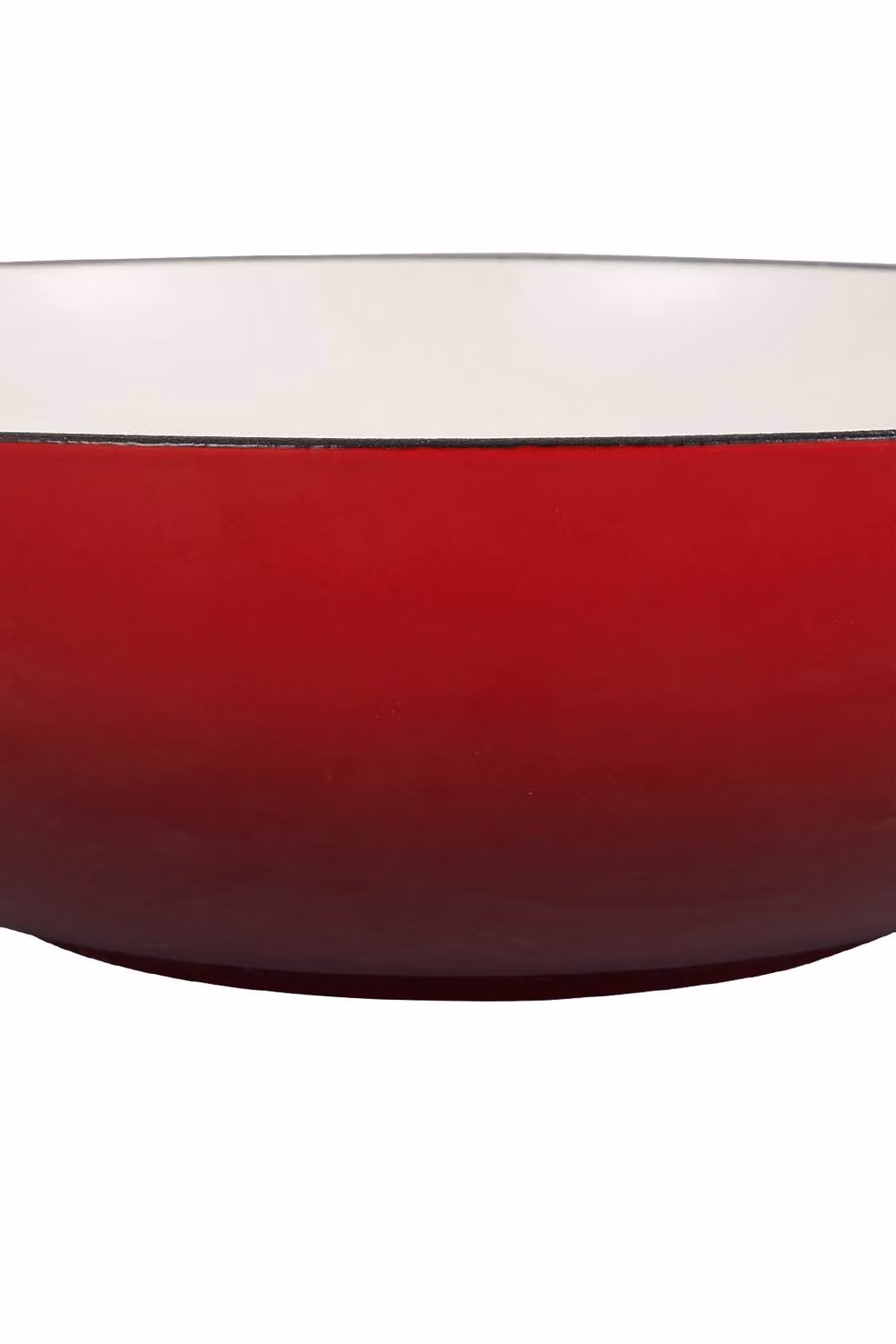 Garden Sanctuary Enamelled Cast Iron Stir-Fry Pan Wok in Red – 3