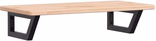 Berkfield Home Wall Mounted Basin Shelf in Light Brown Oak and Steel – 1