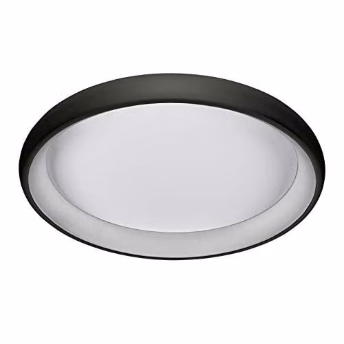 Netlighting Modern LED Flush Ceiling Light, Black, Warm White 3000K, 2750lm – 1