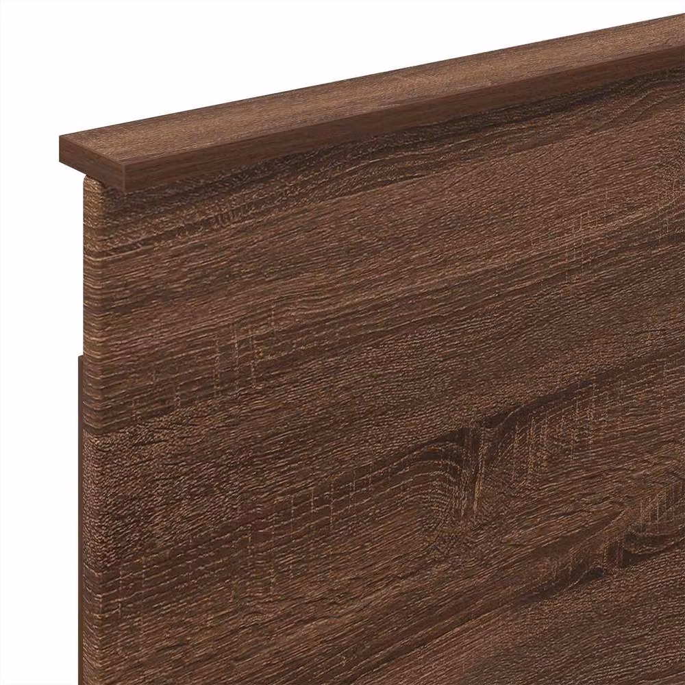 Berkfield Home Modern Bed Frame with Headboard in Brown Oak, Engineered Wood – 5
