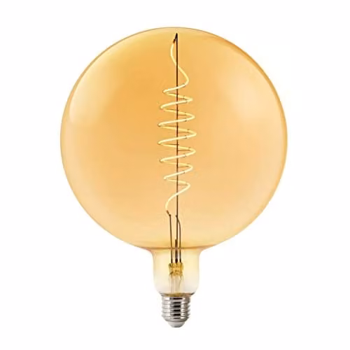 Nordlux G200 Smart LED Globe Bulb, E27 Edison Screw, Amber Transparent Glass, 2200k Warm White, 380lm, Dimmable