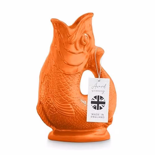 Wade Fish Ceramic Jug, Orange, 1.2 l – 1