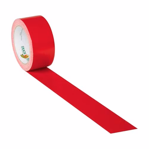 Sellotape Duck Tape Cloth Duct Tape in Red, W: 48 mm, L: 18.2 m – 2