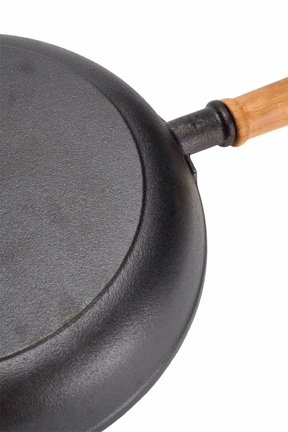 Garden Sanctuary Uncoated Cast Iron Round Frying Pan with Removable Handle in Black – 5
